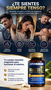 Magnesio Complex 12 en 1 | Fórmula Avanzada con 12 Tipos de Magnesio