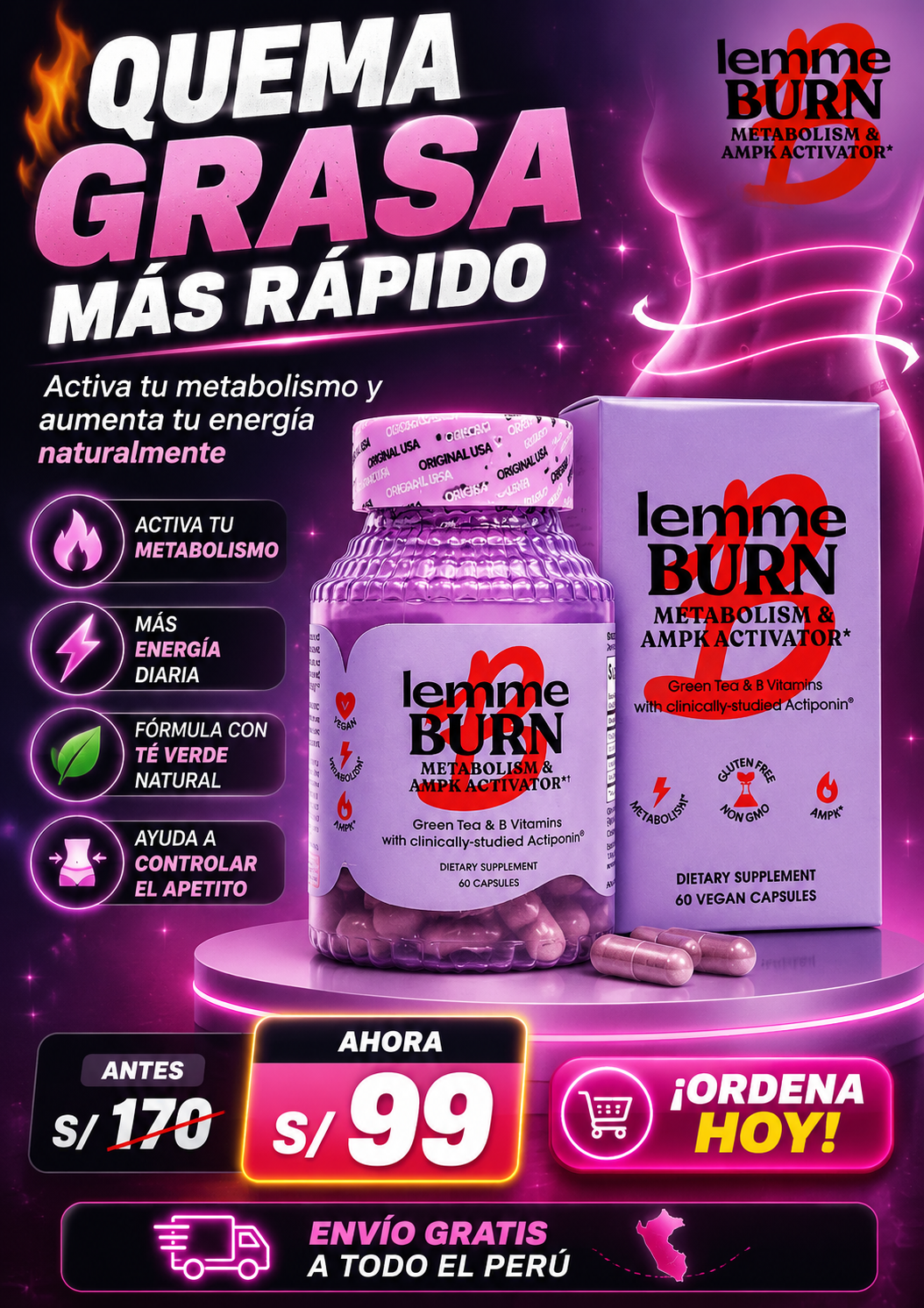 Lemme Burn Original | Fórmula Premium para el Metabolismo