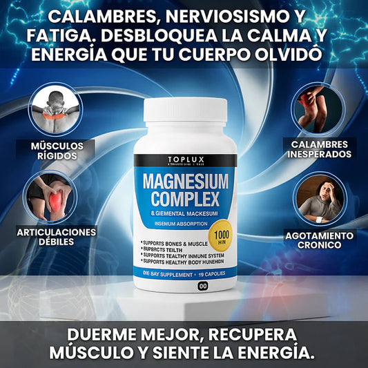 Magnesio Complex 1000mg  — Tu Dosis Diaria de Relajación, Energía y Bienestar