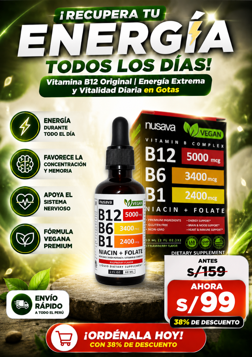 Vitamina B12 Original | Energía Extrema y Vitalidad Diaria en Gotas
