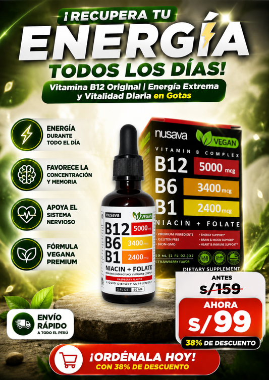 Vitamina B12 Original | Energía Extrema y Vitalidad Diaria en Gotas